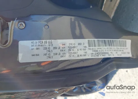 2019 Dodge Grand Caravan Gt z USA, uszkodzony, nr VIN 2C4RDGEG2KR694581